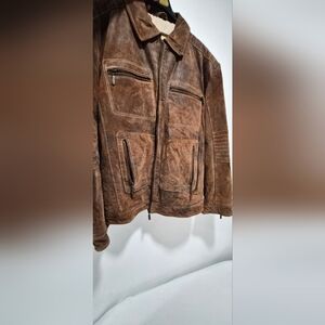Men's Distressed Brown Field Jacket